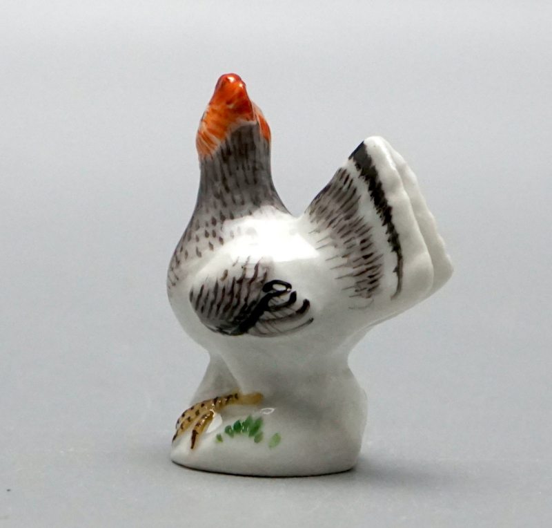 Meissen Miniatur Figur Hahn.