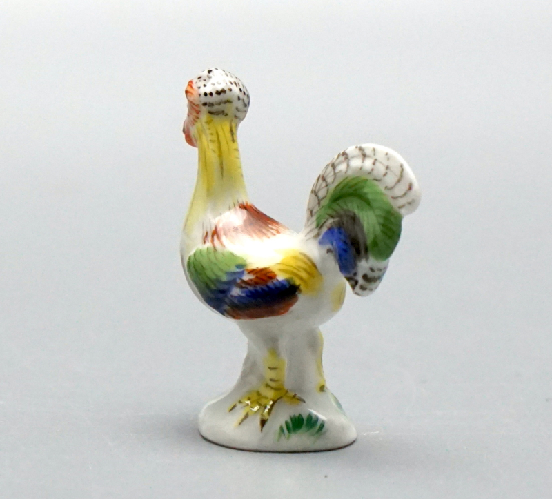 Meissen Miniatur Figur Hahn.