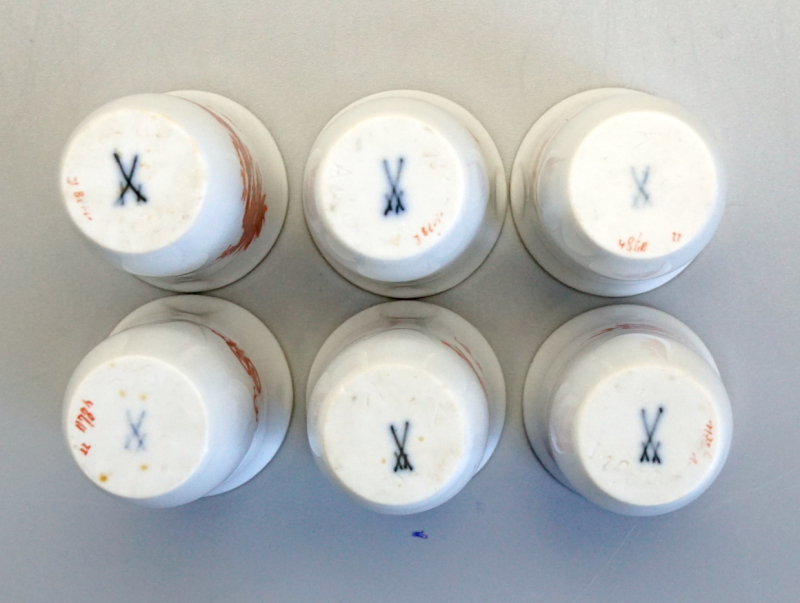 Meissen Likörset roter Mingdrache 1 Wahl.