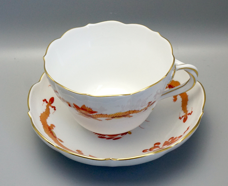 Meissen Jumbogedeck reicher roter Drache 1 Wahl.