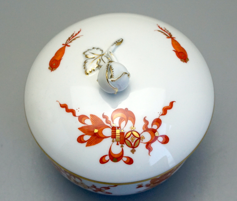 Meissen Zuckerdose reicher Drache rot 1 Wahl.