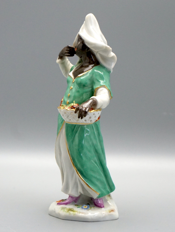 Meissen Figur "Mohrin mit Zitronenkorb" Modell. 660, 1 Wahl.