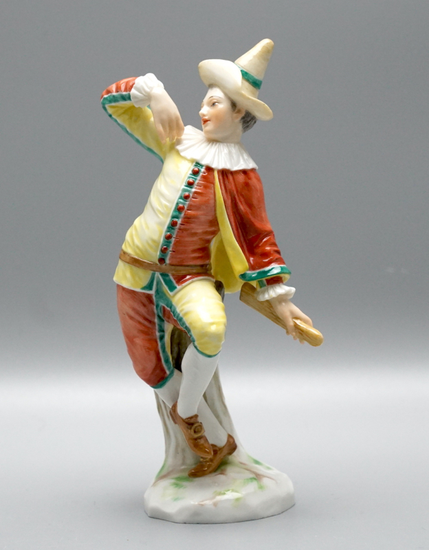 Meissen Figur „Tanzender Harlekin“ – Knaufzeit (1860-1924) – Modell 454 – 1. Wahl