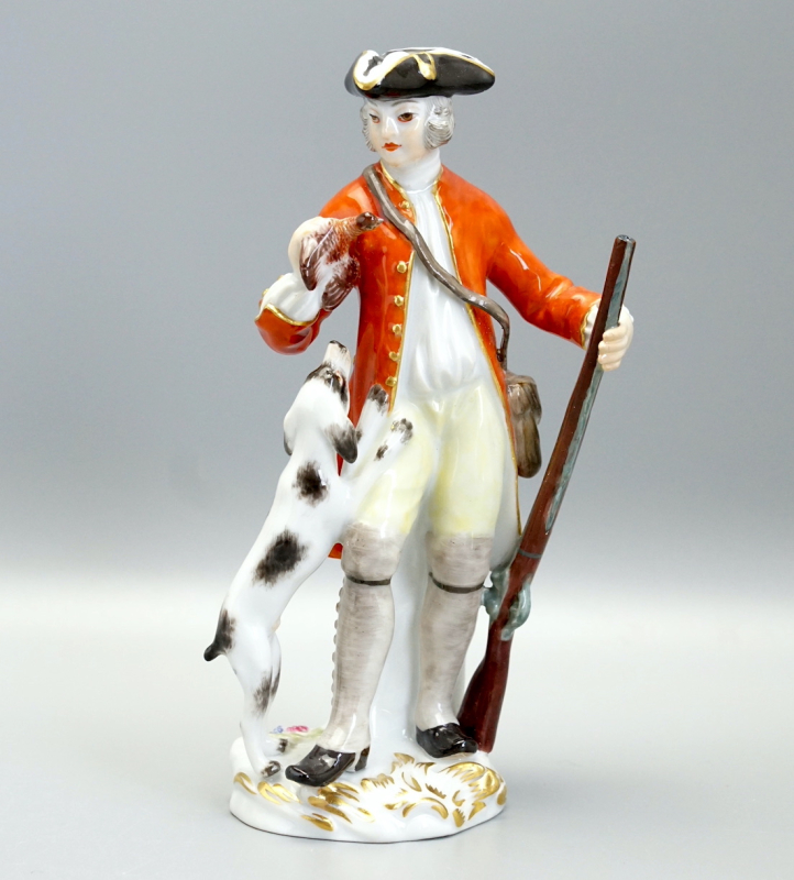 Meissen Porzellan Figur „Jäger mit Hund und Rebhuhn“ – Modell 60248
