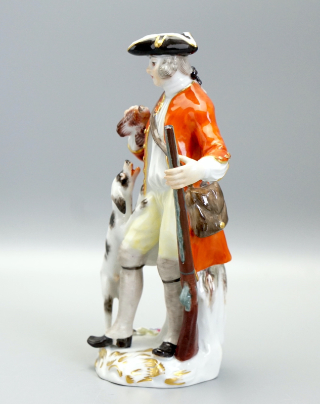 Meissen Porzellan Figur „Jäger mit Hund und Rebhuhn“ – Modell 60248