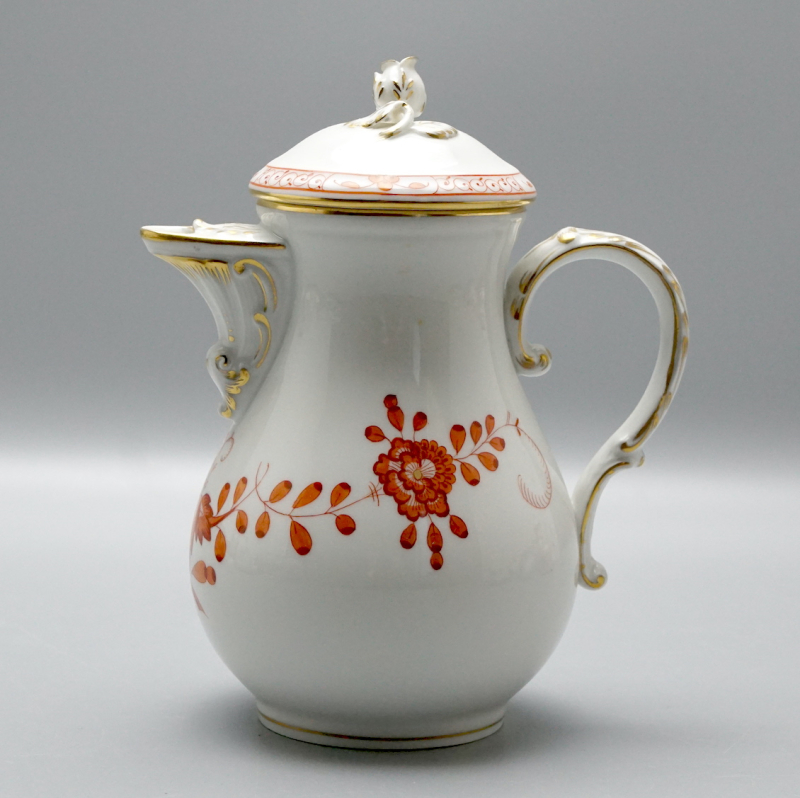 Meissen Mokkakanne Indisch Purpur.