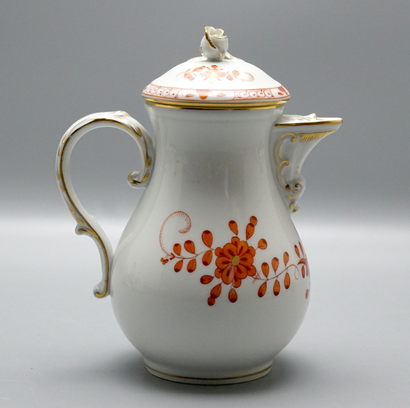 Meissen Mokkakanne Indisch Purpur.