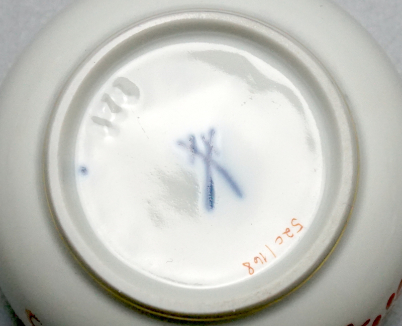 Meissen Zuckerdose Indische Korallenrot Malerei, 1 Wahl.