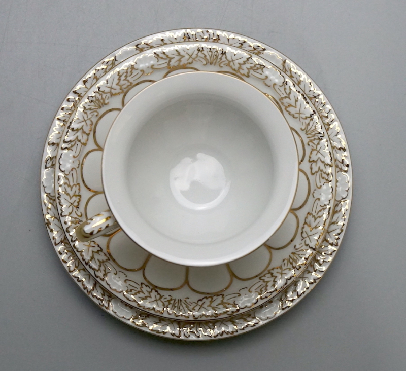 Meissen X-Form Mocca Gedeck 3 Tlg.