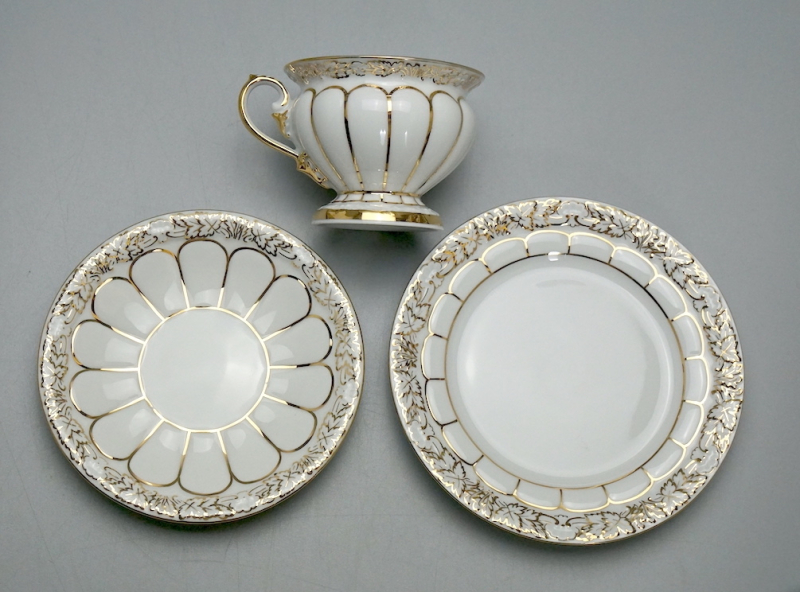 Meissen X-Form Mocca Gedeck 3 Tlg.