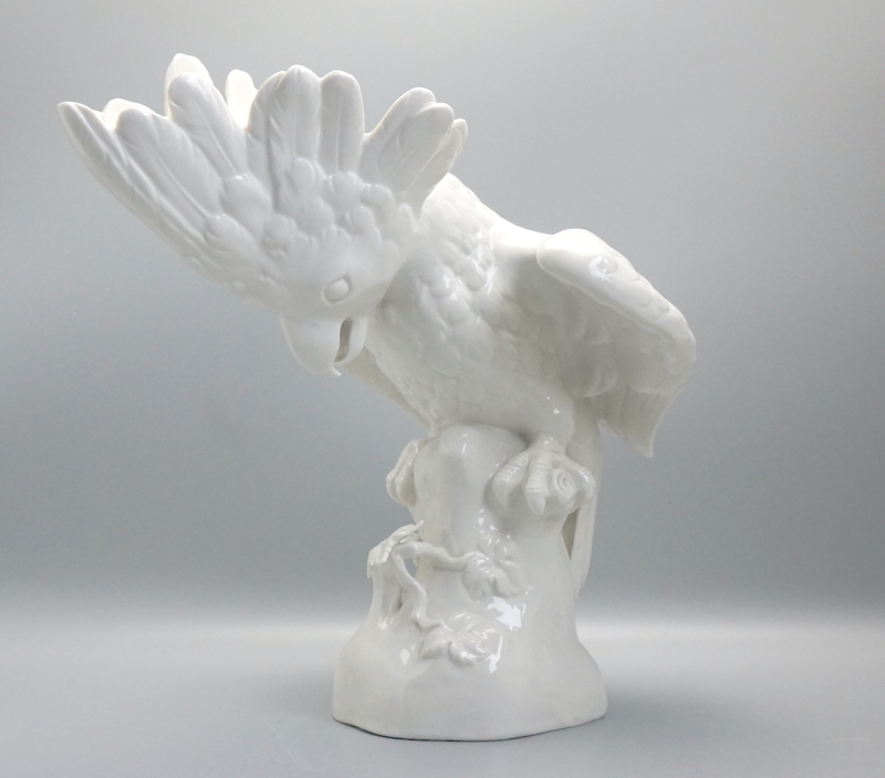 Nymphenburg Kakadu weiß große Figur 33,7 cm