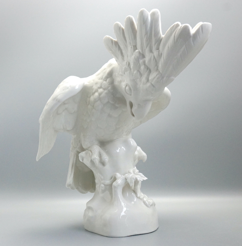 Nymphenburg Kakadu weiß große Figur 33,7 cm