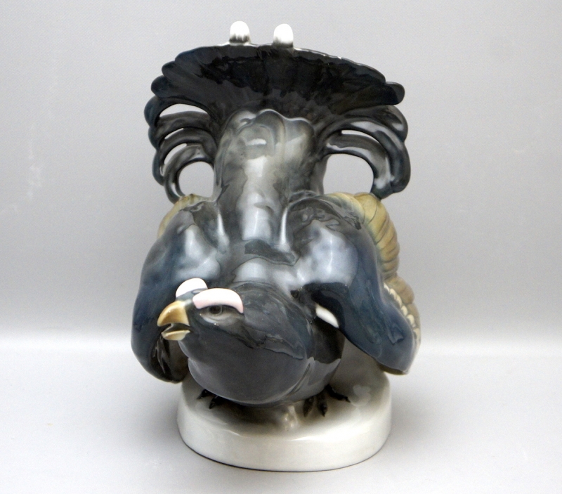 Volkstedt Karl Ens Porzellan Figur Vogel Auerhahn.