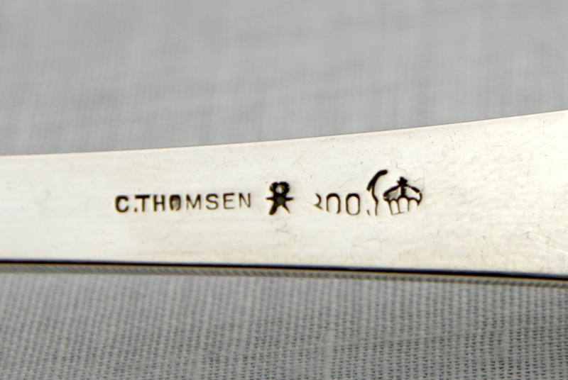 Nr.2. Gemüselöffel 800er Silber Jugendstill C.Thomsen.