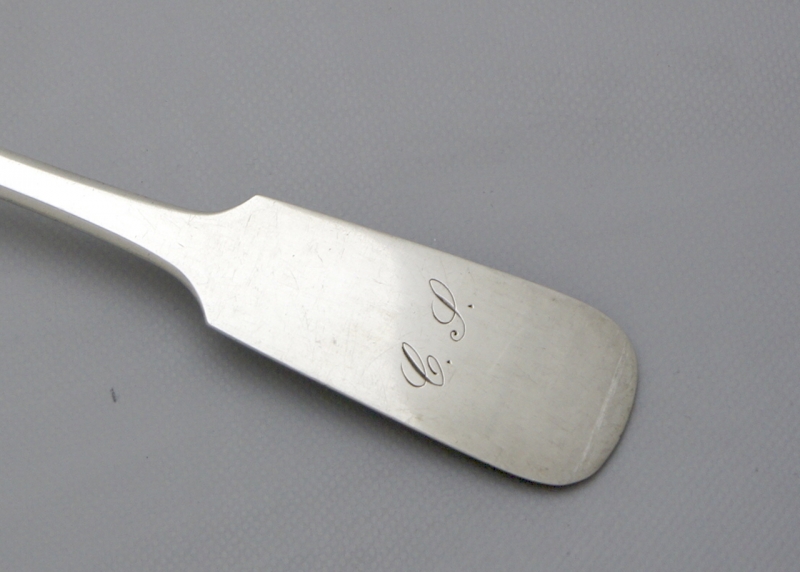 Nr.2. Gemüselöffel 800er Silber A.Künne Altena mit Monogramm.