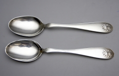 2 Speiselöffel Silber 830er Tostrup