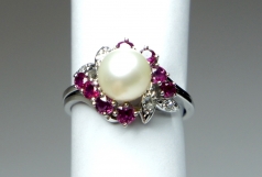 Diamantenring Damenring 585er Weiss Gold 14 Karat.